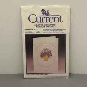 Current Counted Cross Stitch MOTHER'S DAY CARD Kit Vintage 1987